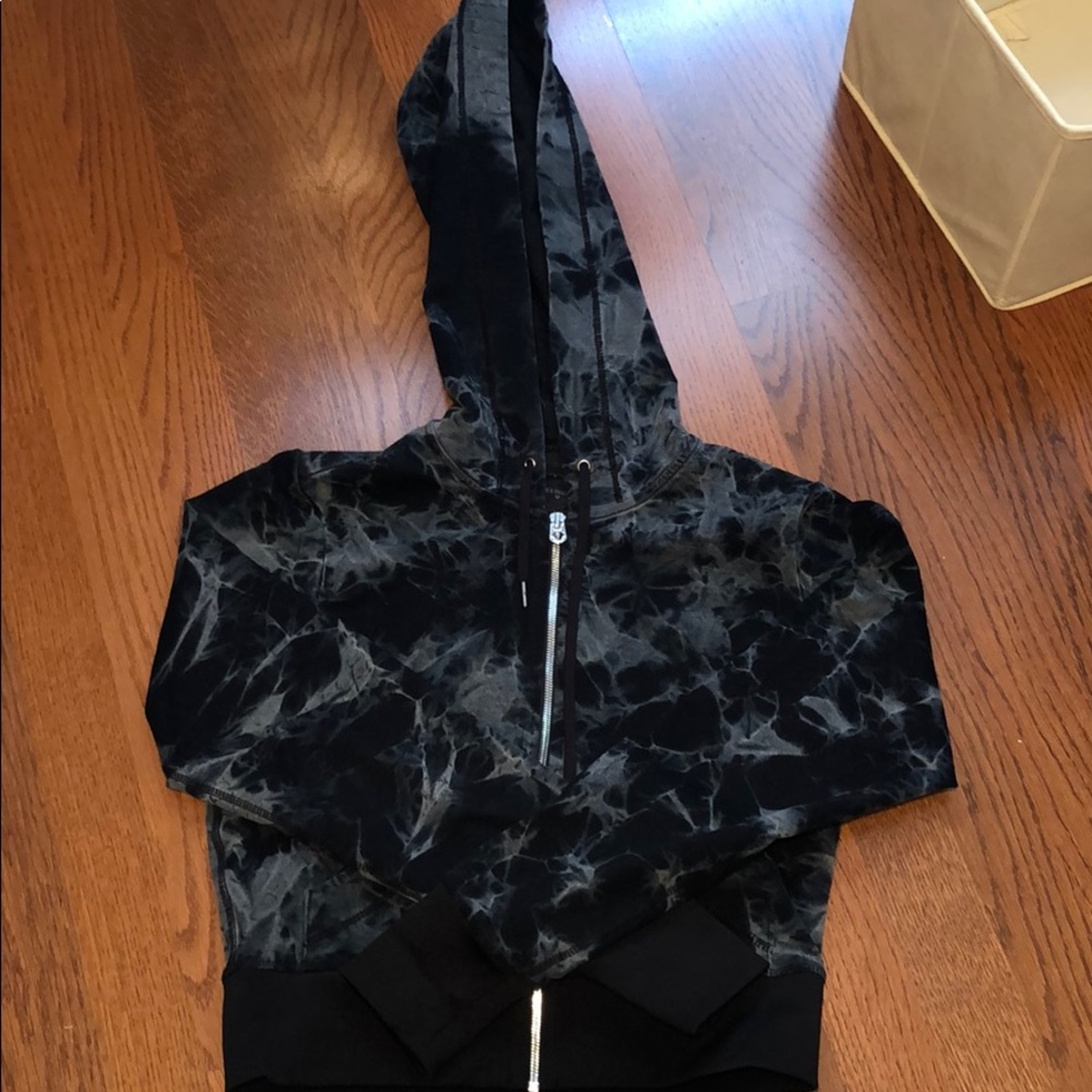 Tie dye true religion cropped sweatshirt